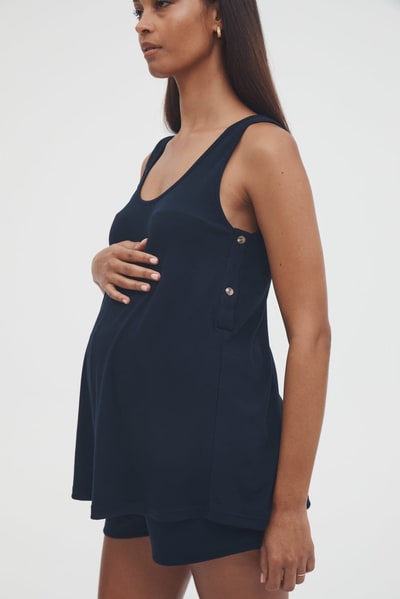 Legoe Heritage Scoop Neck Rib Tank (Navy) - FINAL SALE