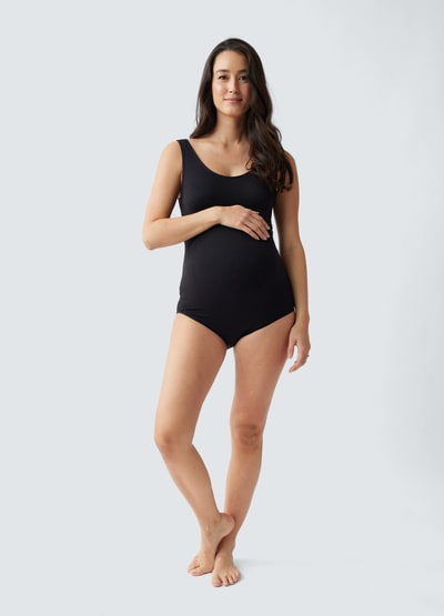 Ingrid & Isabel Cooling Seamless Maternity Bodysuit Black