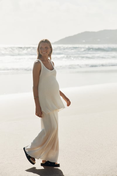 Legoe Heritage Arabella Maxi Skirt (Bone)