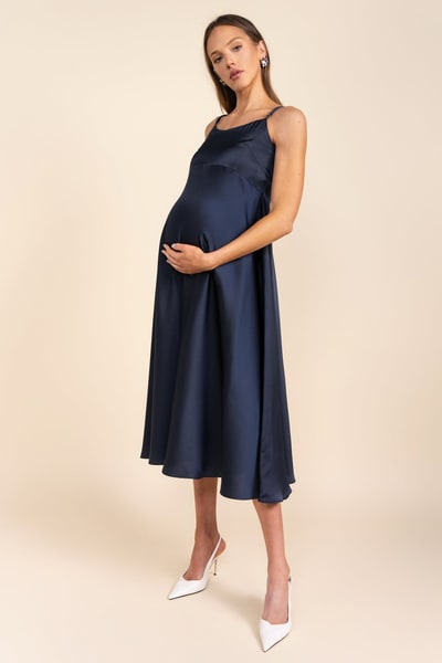 Apparalel Sahara Maternity Dress in Navy