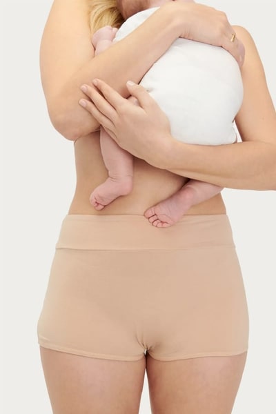 For The Creators The Maternity and Postpartum Boyshort - Sand