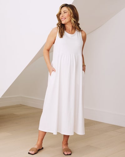 Angel Maternity Faye Maternity Essential Dress In White