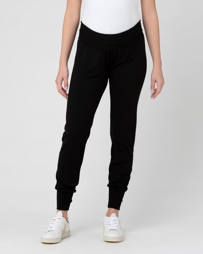 Ripe Maternity Jersey Lounge Pant Black
