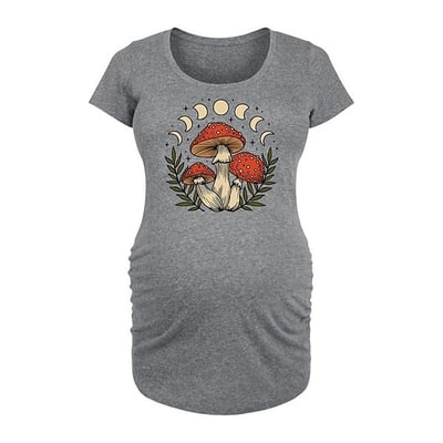 Kohl's Maternity Fall Mushrooms Graphic Tee