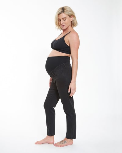 Ripe Maternity Hunter Over Bump Crop Jean Black