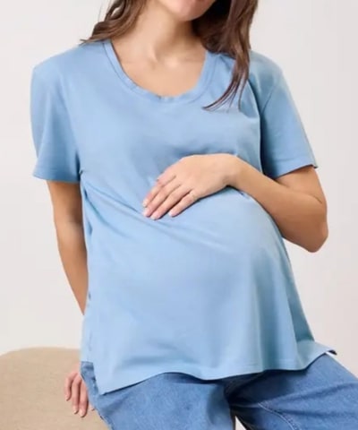 Bump City The Paige Relaxed Cotton Maternity & Nursing T-Shirt