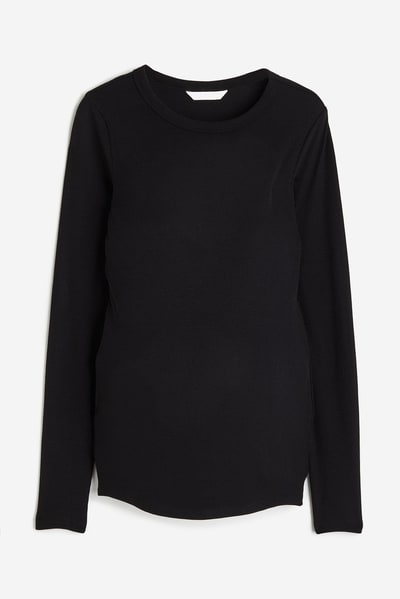 H&M MAMA Ribbed Jersey Top