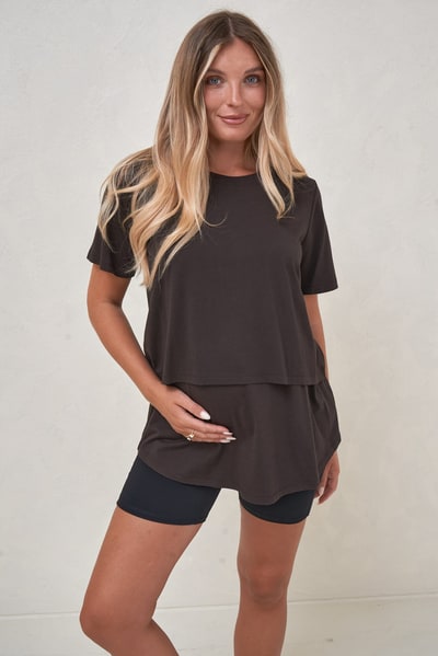 Bae the Label Me And You Nursing Tee - Expresso