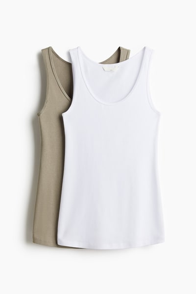 H&M MAMA 2-pack Cotton Tank Tops