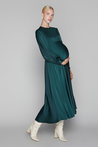 Apparalel Arden Maternity Dress in Emerald