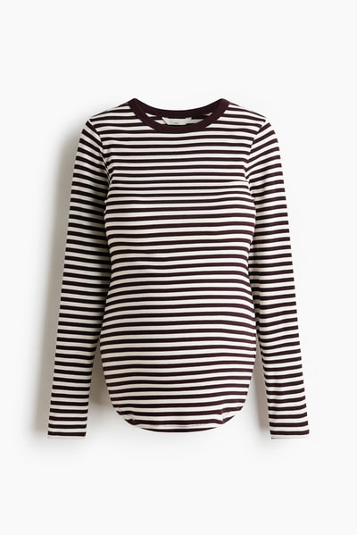 H&M MAMA Ribbed Jersey Top