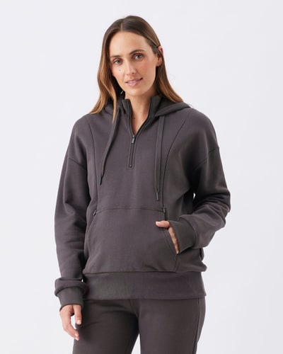 Ripe Maternity Nicky Nursing Hoodie  Slate