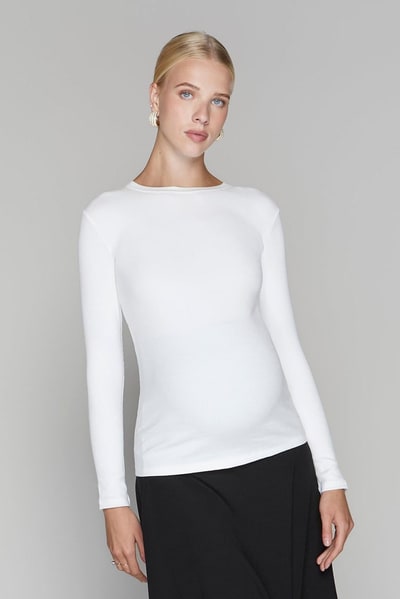 Apparalel Hazel Maternity Tee in White