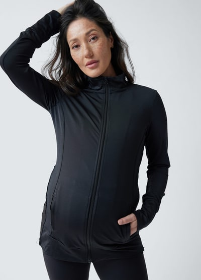 Ingrid+Isabel Active Maternity Side Zip Jacket Black