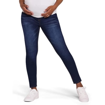 Target Women's Secret Fit Over the Belly Ankle Length Skinny Jeans - Dark Wash - Size: Large - Motherhood Maternity