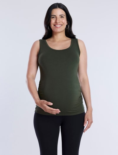 Motherhood Maternity Side Ruched Maternity Tank Top