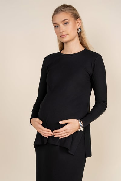 Apparalel Ventt Maternity Top in Black