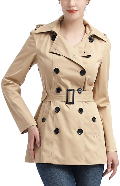 Kimi + Kai Kimi + Kai Women's "Noa" Hooded Short Trench Coat