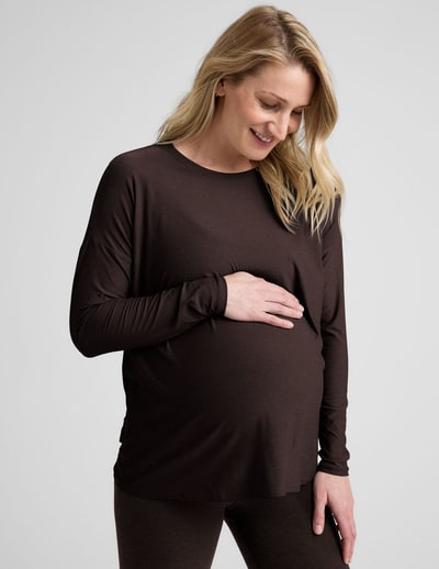 Beyond Yoga Featherweight Feels Like Home Long Sleeve Maternity Top