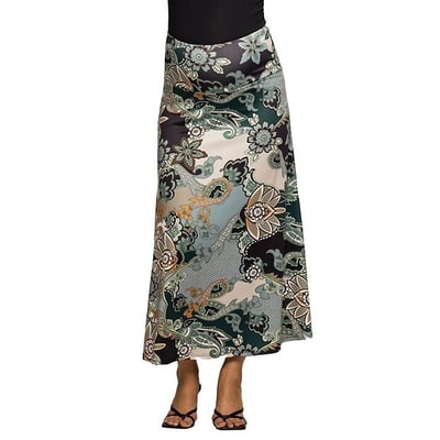 Kohl's Maternity 24Seven Comfort Apparel Paisley Print Maxi Skirt
