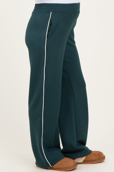 PinkBlush Forest Green Stripe Detail Maternity Lounge Pants
