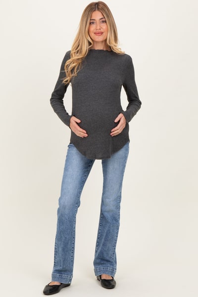 PinkBlush Blue Vintage Wash Maternity Bootcut Jeans