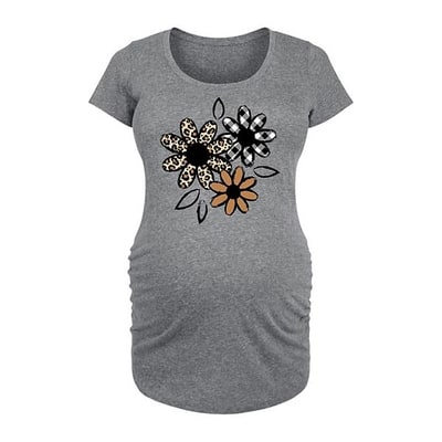 Kohl's Maternity Patterned Flowers Graphic Tee