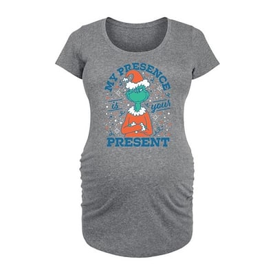Kohl's Maternity Dr. Seuss Grinch Presence Is Your Present Graphic Tee