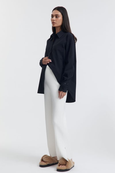 Legoe Heritage Cotton Poplin Shirt (Washed Navy)