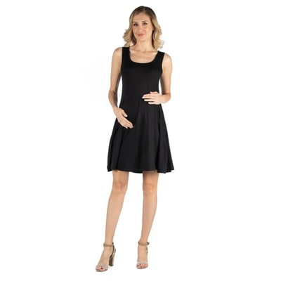 Target 24seven Comfort Apparel Maternity A Line Dress-Black-S-BLACK-S