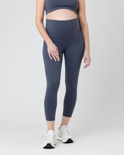 Ripe Maternity Tempo Crop Legging Blue Steel