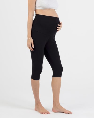 Angel Maternity Deluxe Bamboo Cotton Maternity Knee Length Legging