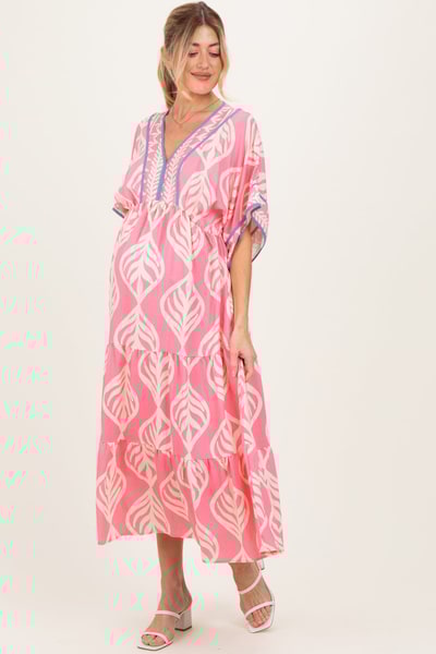 PinkBlush Pink Printed Dolman Sleeve Maternity Maxi Dress