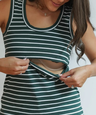 Bump City The Invisible Zip Breastfeeding Tank Top