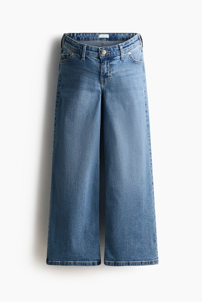 H&M MAMA Wide Low Waist Ankle Jeans
