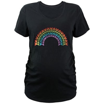 Kohl's Disney's Mickey Mouse Ears Rainbow Collage Maternity Graphic Tee