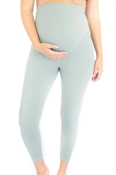 Emamaco 7/8 Maternity Leggings - Spearmint- FINAL SALE ONLY FINAL SALE