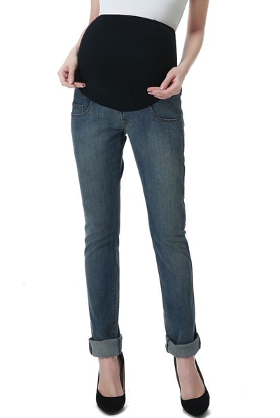 Kimi + Kai Kimi + Kai Maternity "Frankie" Straight Leg Denim Jeans