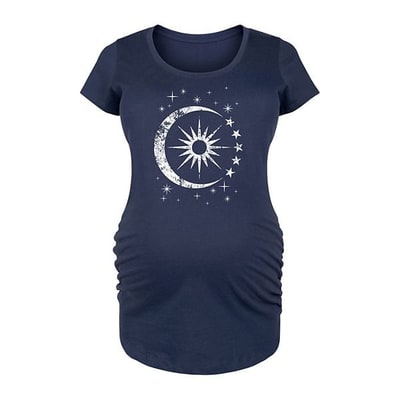 Kohl's Maternity Celestial Sun Moon Scene Graphic Tee