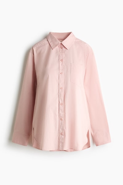 H&M MAMA Cotton Poplin Shirt