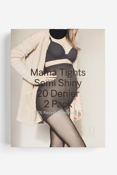 H&M MAMA 2-pack Tights 20 Denier