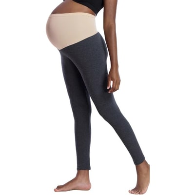 Target Women's Essential Stretch Secret Fit Over the Belly Maternity Leggings - Heather Charcoal - Size: X Small - Motherhood Maternity