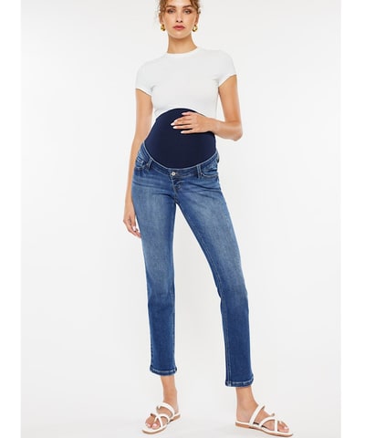 Bump City The Straight Fit Full Band Cropped Jean (Medium)
