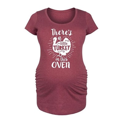 Kohl's Maternity Little Turkey In The Oven Graphic Tee
