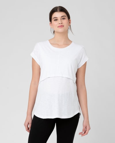 Ripe Maternity Richie Nursing Tee White
