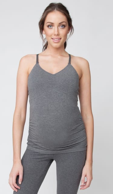 Special Addition SALE! Maternity and Nursing Tank in Charcoal Gray