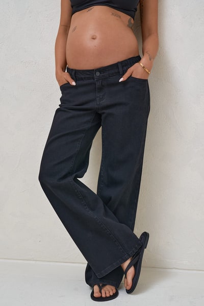 Bae the Label Day By Day Wide Leg Jeans - Black Onyx