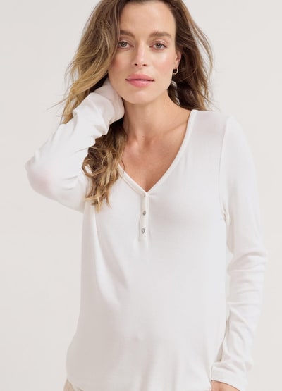 HATCH The Softest Rib Nursing Henley