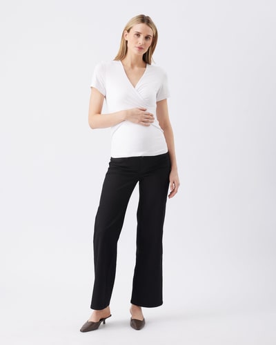 Ripe Maternity Kyle Wide Leg Jean Black