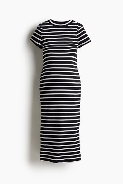 H&M MAMA Ribbed T-Shirt Dress